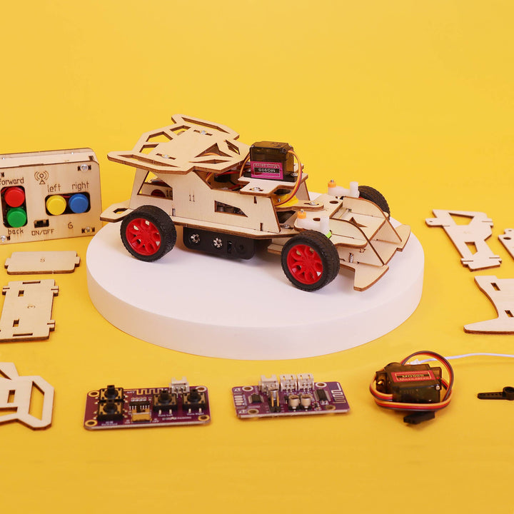 Steering Remote Controlled Car DIY Kit, Educational STEM Toy-Wooden Toy-Kitsville-Acorns &amp; Twigs