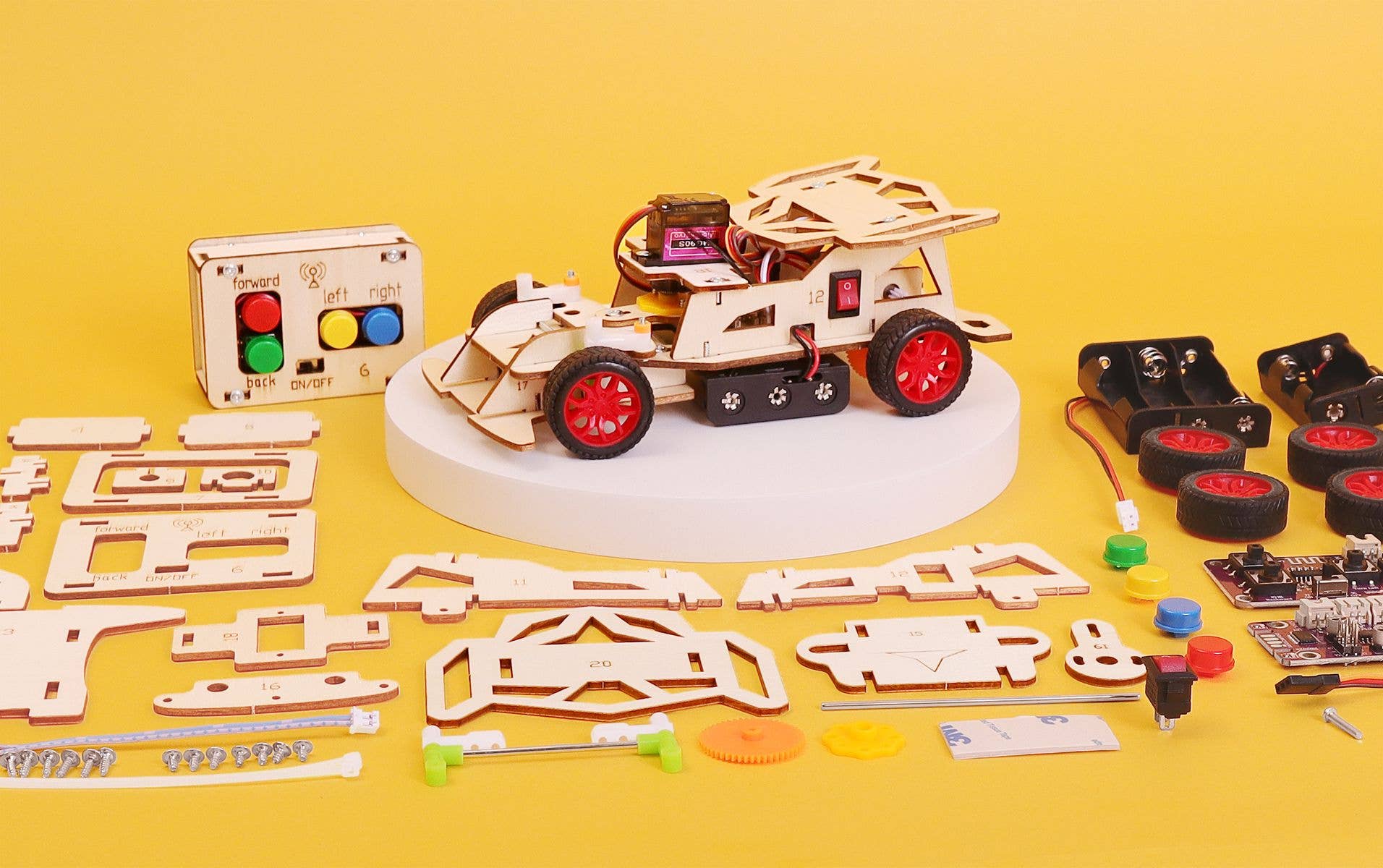 Steering Remote Controlled Car DIY Kit, Educational STEM Toy – Acorns ...