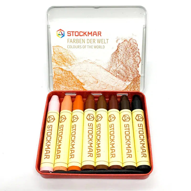 Stockmar COLOURS OF THE WORLD Stick Beeswax Crayon Sets-Drawing & Writing-Stockmar-Acorns & Twigs