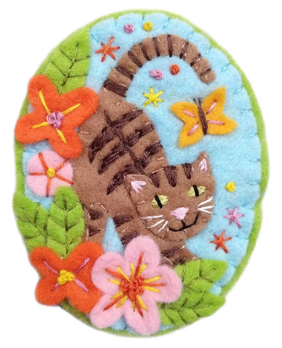 Tabby Cat Brooch Felt Craft Kit-Felt Craft-Hawthorn Handmade-Acorns &amp; Twigs