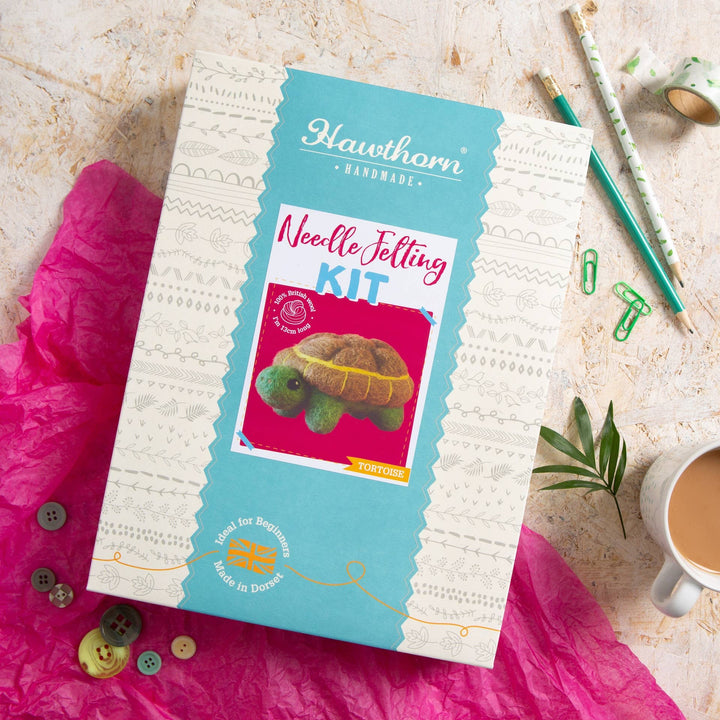 Tortoise Needle Felting Kit | Beginner Craft Kit-Baby Toy-Hawthorn Handmade (US Duties Paid)-Acorns &amp; Twigs