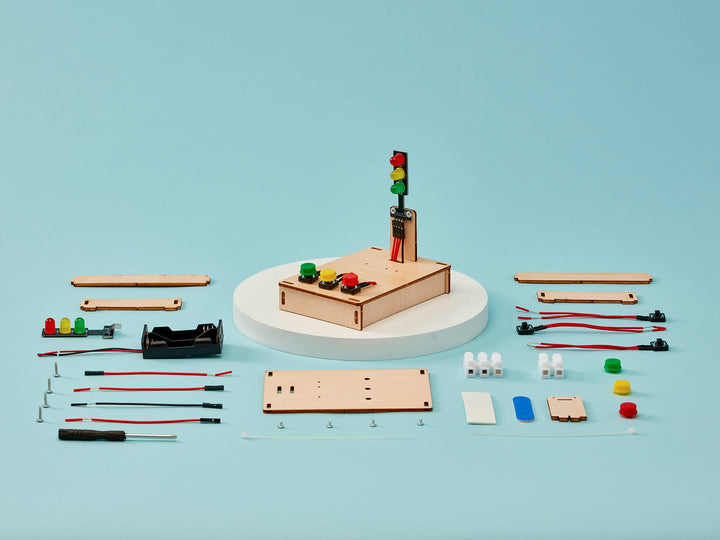 Traffic Light DIY Kit - Educational STEM Toy, Craft Kit-Wooden Toy-Kitsville-Acorns &amp; Twigs