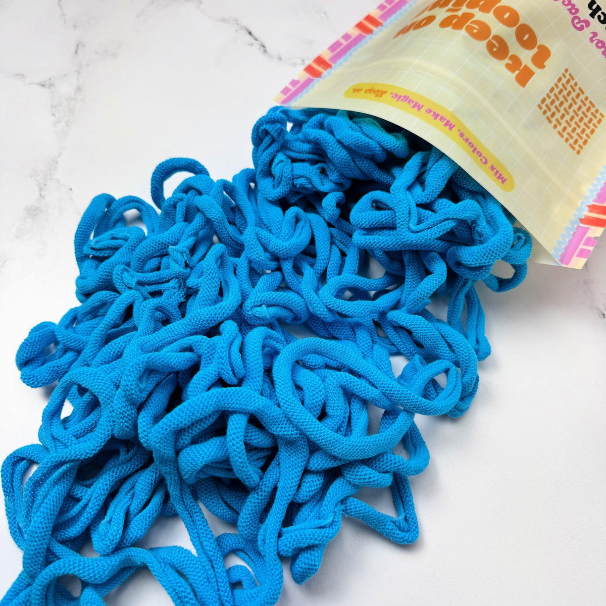 Turquoise Blue Cotton Loops (10" Size)-Potholder weaving-Keep On Looping-Acorns & Twigs