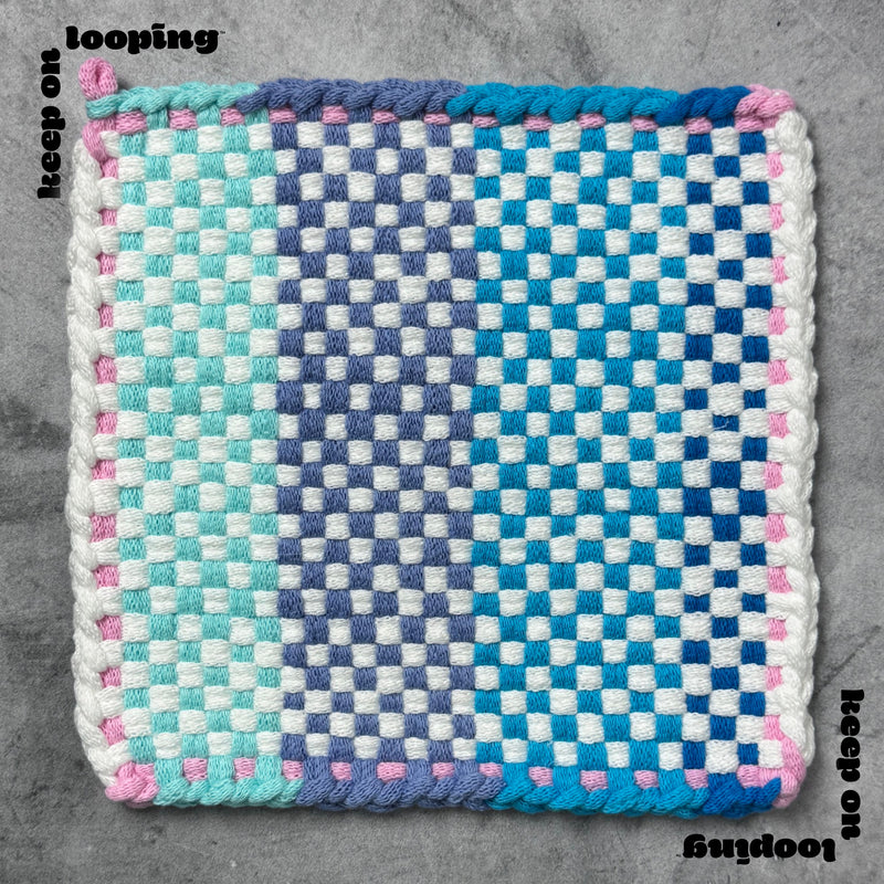 Turquoise Blue Cotton Loops (10" Size)-Potholder weaving-Keep On Looping-Acorns & Twigs