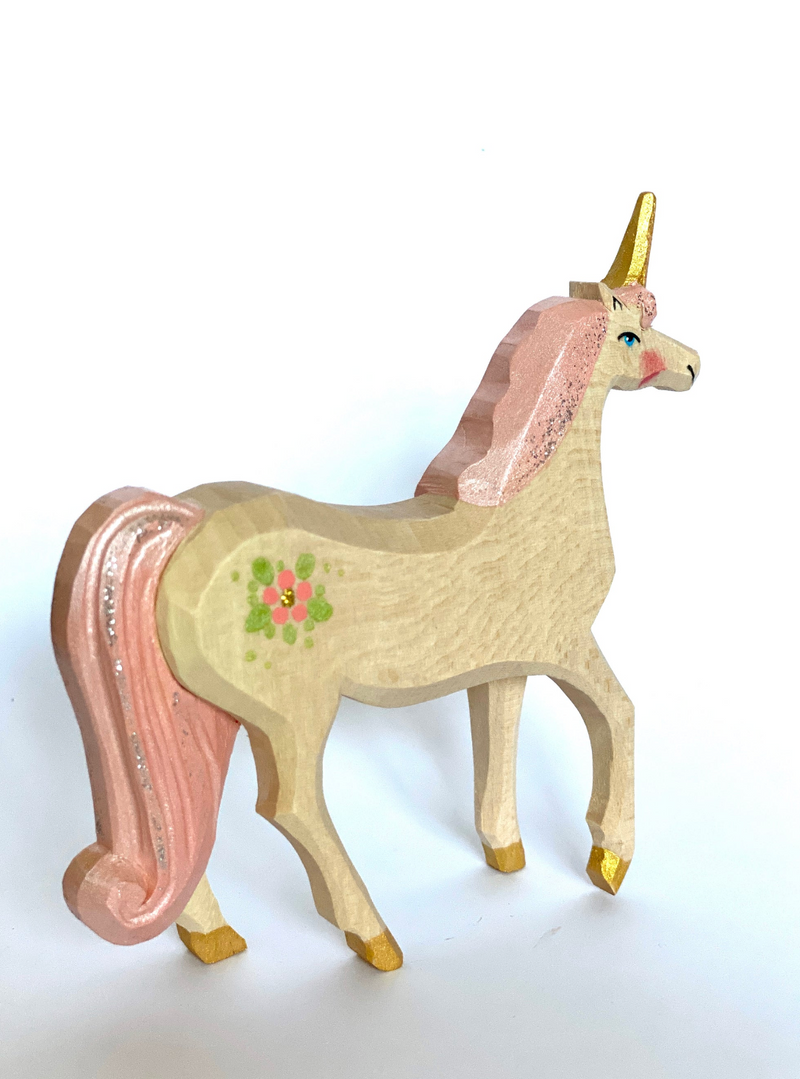 Unicorn, pink-Small World Play-PoppyBabyCo-Acorns & Twigs