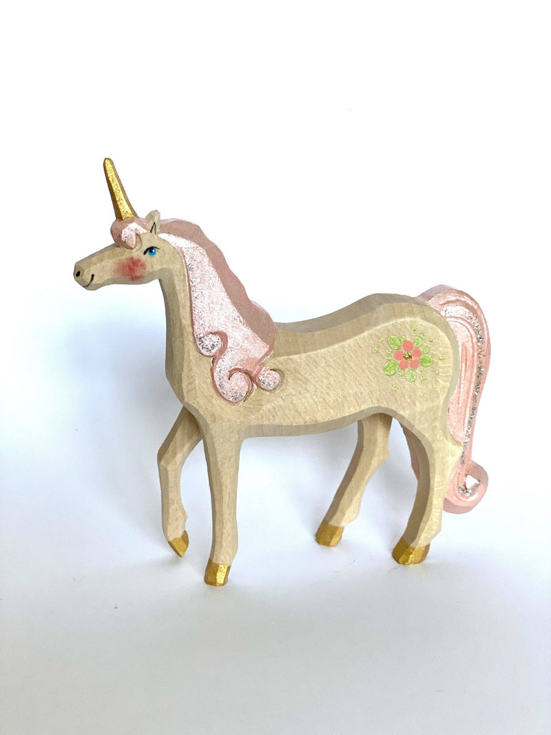 Unicorn, pink-Small World Play-PoppyBabyCo-Acorns & Twigs