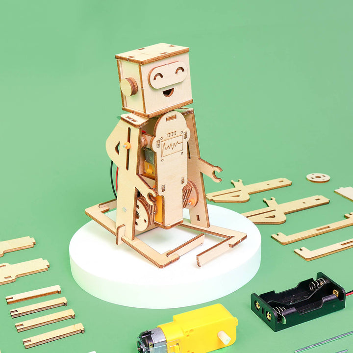 WalkieBot – Build a Walking Robot STEM Kit-Wooden Toy-Kitsville-Acorns &amp; Twigs