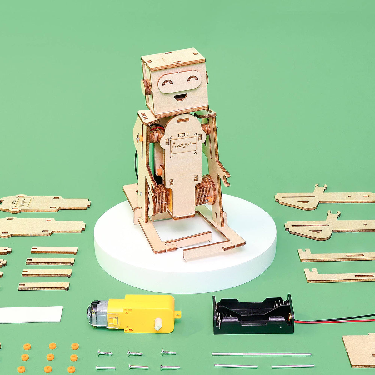 WalkieBot – Build a Walking Robot STEM Kit-Wooden Toy-Kitsville-Acorns & Twigs