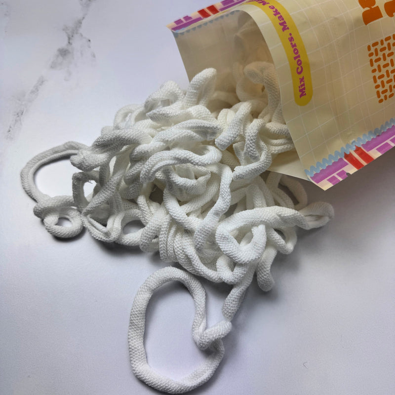 White Cotton Loops (10" Size)-Potholder weaving-Keep On Looping-Acorns & Twigs