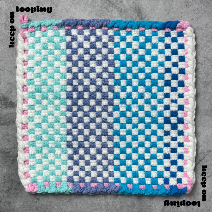 Turquoise Blue Cotton Loops (10" Size)-Potholder weaving-Keep On Looping-Acorns &amp; Twigs