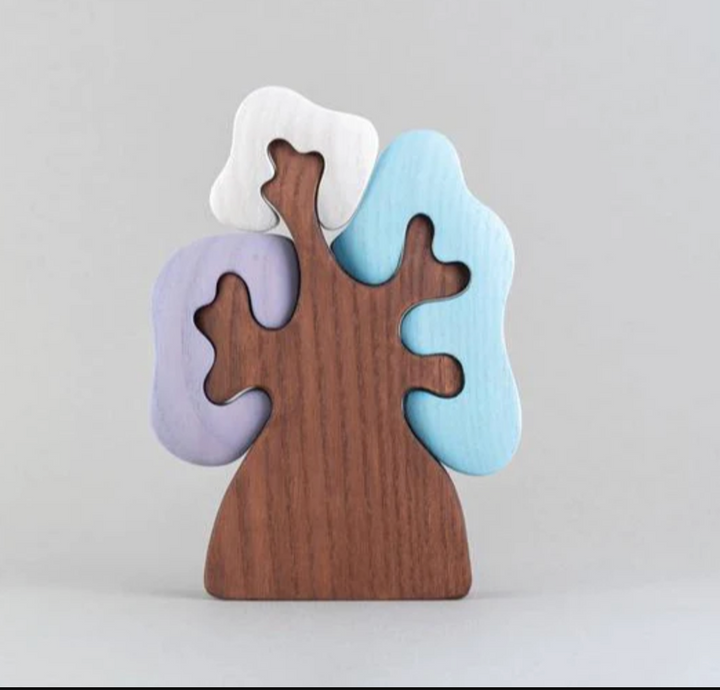Winter tree with three crowns-Small World Play-PoppyBabyCo-Acorns &amp; Twigs