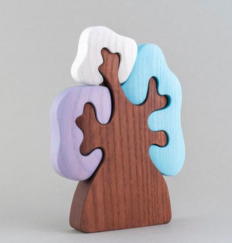 Winter tree with three crowns-Small World Play-PoppyBabyCo-Acorns &amp; Twigs
