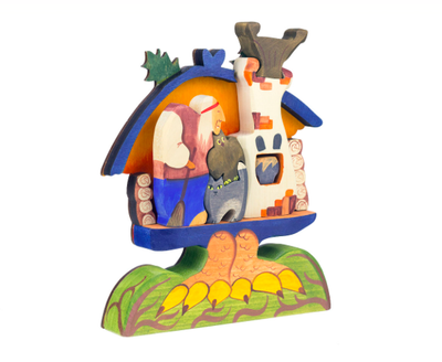 Witch (Baba Yaga) in the House-Small World Play-PoppyBabyCo-Acorns & Twigs