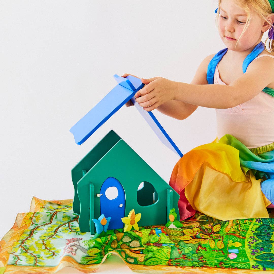 Wooden Fairy Cottage-Sarah’s Silks-Acorns &amp; Twigs