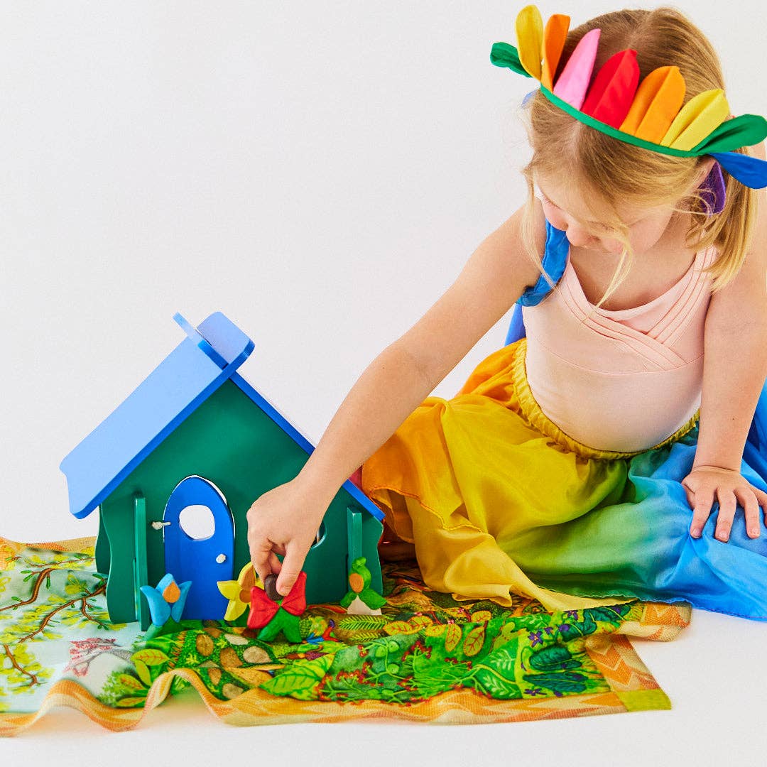 Wooden Fairy Cottage-Sarah’s Silks-Acorns &amp; Twigs
