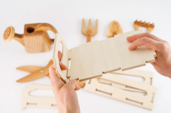 Wooden Gardening Toy Set-Wooden Toy-PoppyBabyCo-Acorns &amp; Twigs