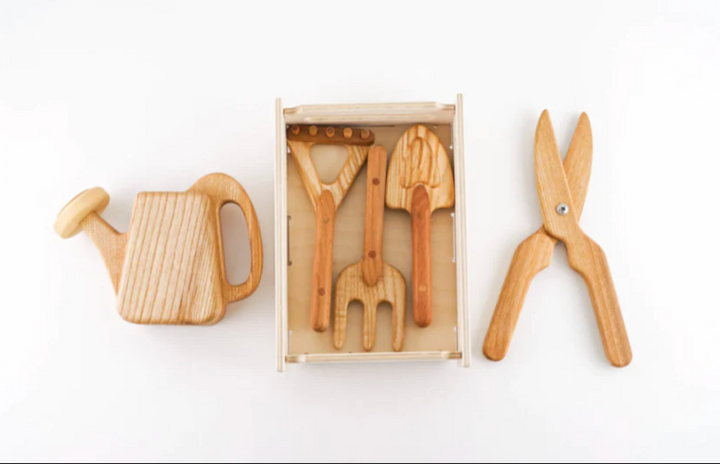 Wooden Gardening Toy Set-Wooden Toy-PoppyBabyCo-Acorns &amp; Twigs