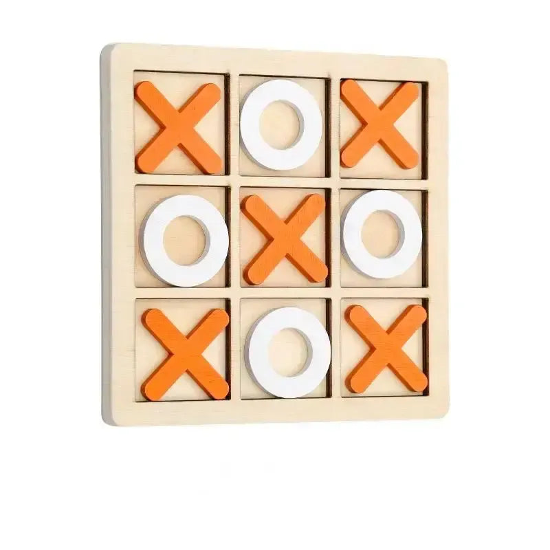 Wooden Tic-Tac-Toe Game - 10-Pcs Set | Kids' Educational Toy: Blue-Wooden Toy-Magnifique Hearts-Acorns & Twigs