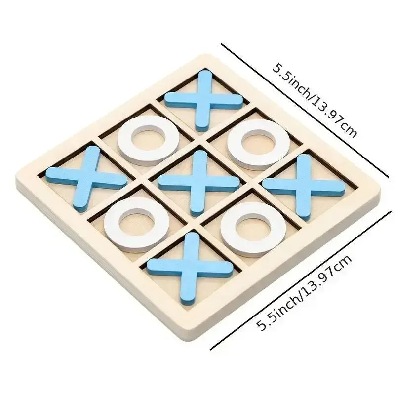 Wooden Tic-Tac-Toe Game - 10-Pcs Set | Kids&