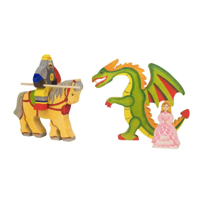Wooden Princess and Dragon Set