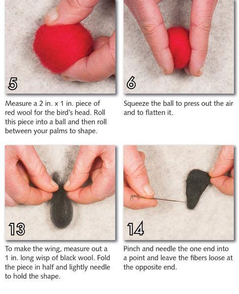 Woodpecker Felting Kit - Bird Pin-Needle Felting-WoolPets-Acorns &amp; Twigs
