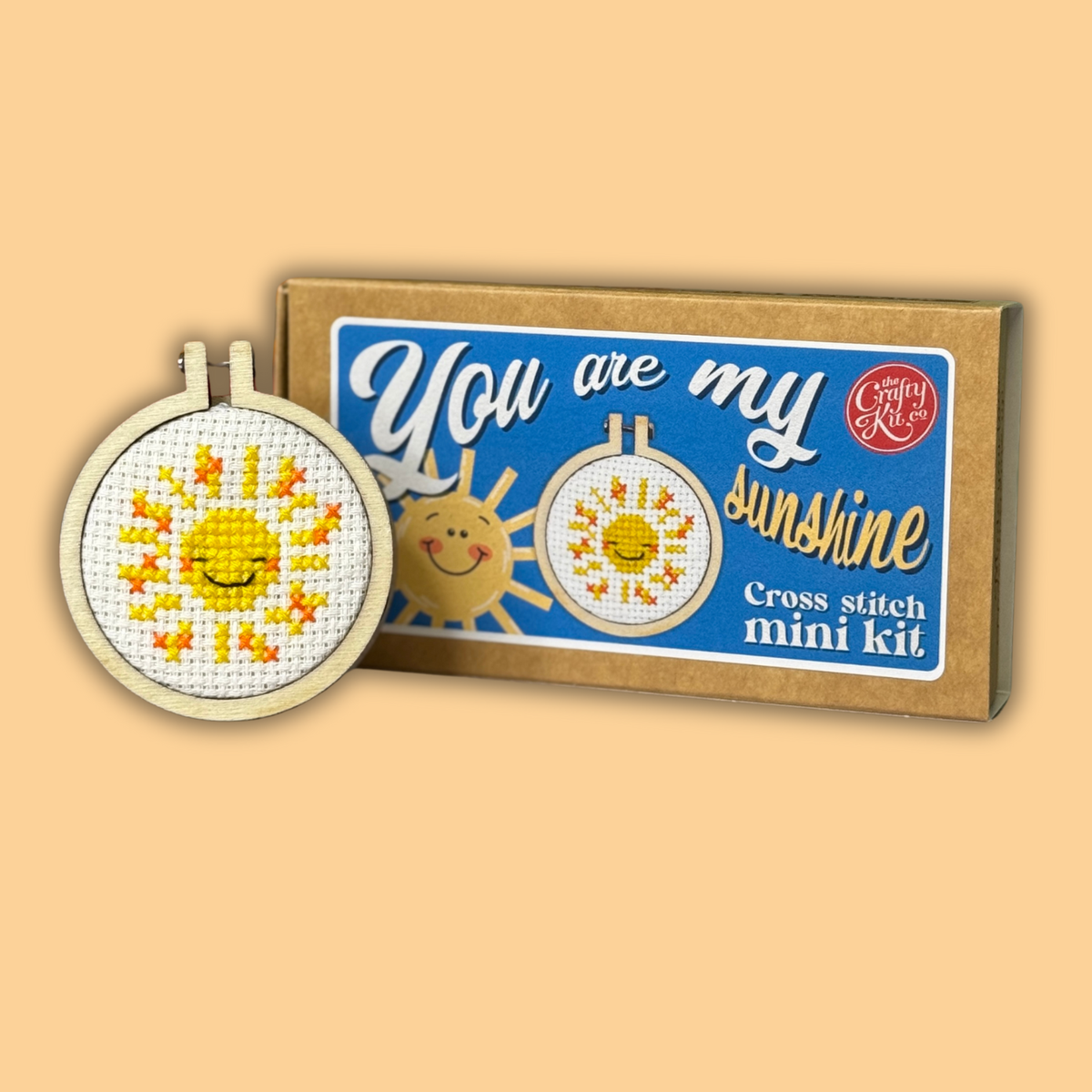 'You are my Sunshine' Mini Matchbox Cross Stitch Kit-Cross Stitch-The Crafty Kit Company-Acorns & Twigs
