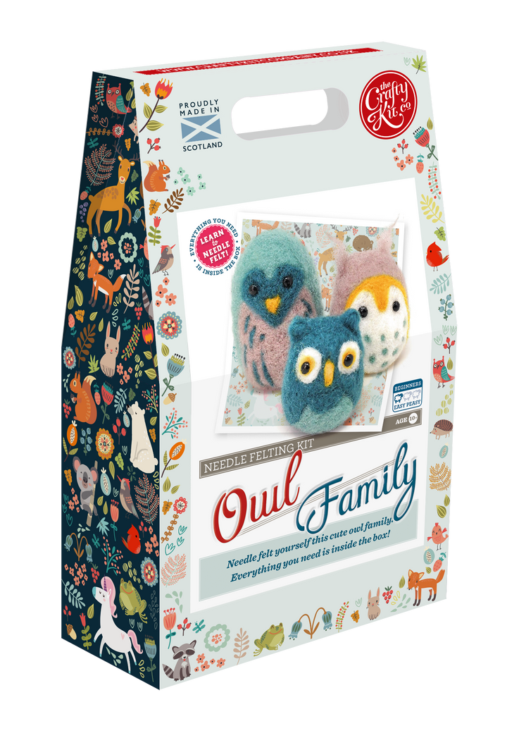 Owl Family Needle Felting Craft Kit