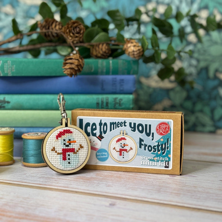 Snowman Mini Matchbox Christmas Cross Stitch Kit