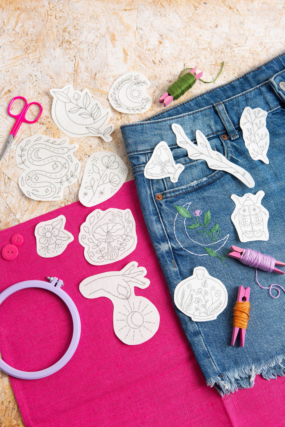 Moon Garden Stick &amp; Stitch Embroidery Pack | Celestial