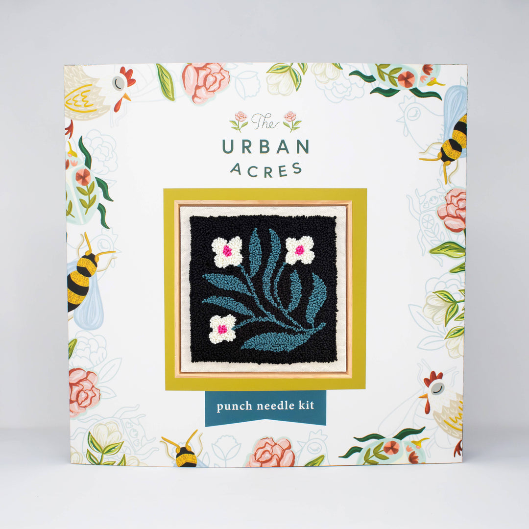 Quilt Block Floral Punch Needle Kit