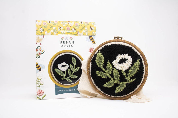 Black Floral Punch Needle Kit: Beginner Kit
