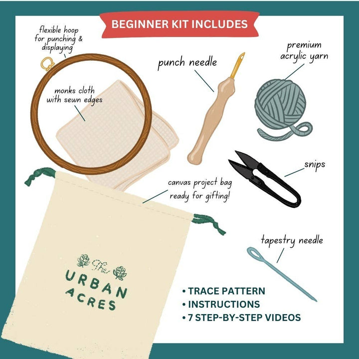 Sunshine Punch Needle Kit : Beginner Kit