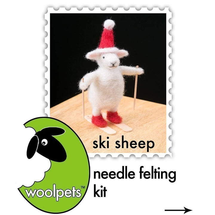 Ski Sheep Needle Felting Kit - Intermediate