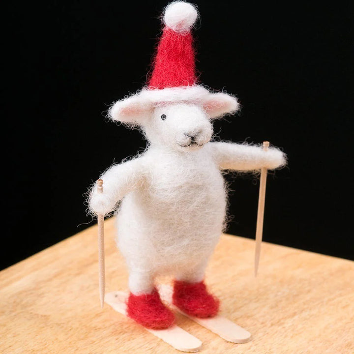 Ski Sheep Needle Felting Kit - Intermediate