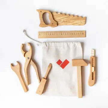 Wooden Builder Tool Kit for Toddlers
