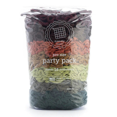 10" Earthtones (PRO Size) Party Pack Loops by Friendly Loom™ - Makes 18 potholders-Weaving-Friendly Loom-Acorns & Twigs