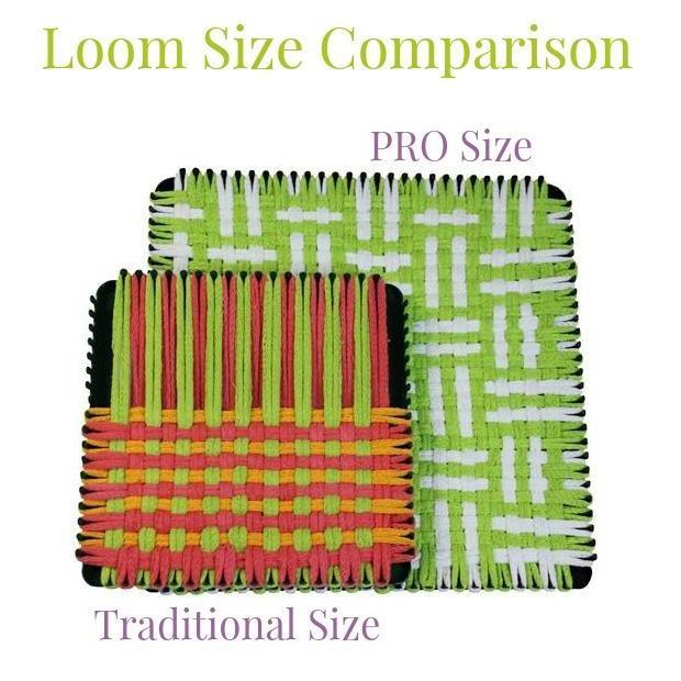  Friendly Loom 10 PRO Size Black Potholder Metal Loom Kit with  Bright Rainbow Color Cotton Loops to Make 2 Potholders, Weaving Crafts for  Kids & Adults MADE IN THE USA by