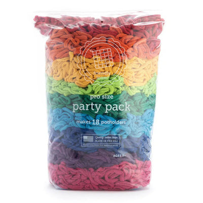 10" Rainbow (PRO Size) Party Pack Loops by Friendly Loom™ - Makes 18 potholders-Weaving-Friendly Loom-Acorns & Twigs