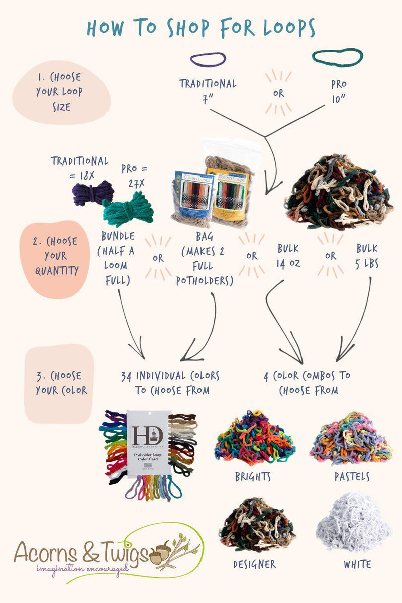 Acorns & Twigs | Buy Friendly Loom™ PRO® Potholder Refill Loops