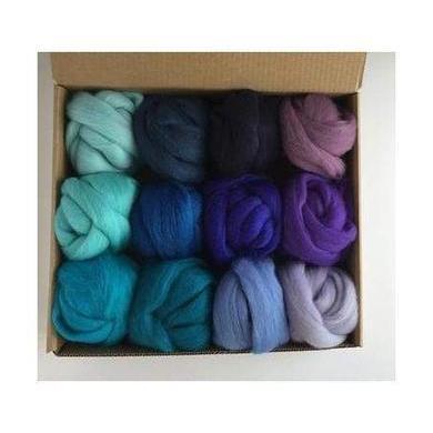12 Blue Tones Large Set - Wool Top-Pre-Packaged Wool Sets-Acorns &amp; Twigs-Acorns &amp; Twigs
