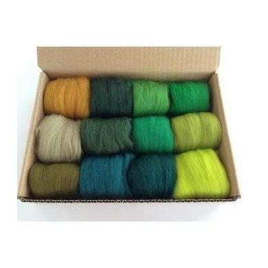 Merino Wool Roving for Felting and Spinning - The Greens – The Yarn Tree -  fiber, yarn and natural dyes