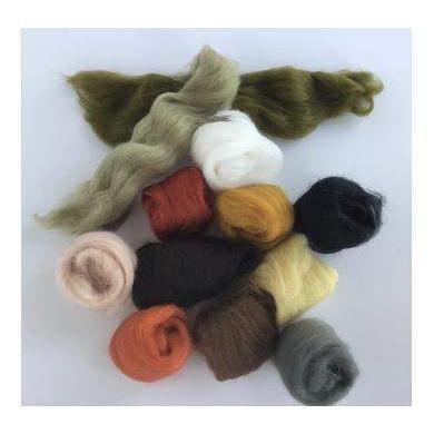 12 Nature Tones Large Set - Wool Top-Pre-Packaged Wool Sets-Acorns &amp; Twigs-Acorns &amp; Twigs