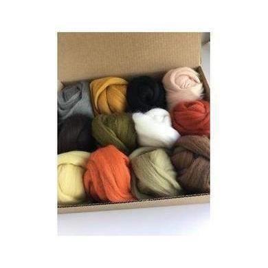 12 Nature Tones Large Set - Wool Top-Pre-Packaged Wool Sets-Acorns &amp; Twigs-Acorns &amp; Twigs