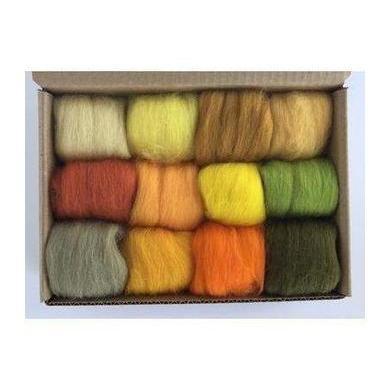 12 Yellow Tones Color Set - Wool Top-Pre-Packaged Wool Sets-Acorns & Twigs-Acorns & Twigs