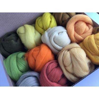12 Yellow Tones Large Set - Wool Top-Pre-Packaged Wool Sets-Acorns &amp; Twigs-Acorns &amp; Twigs
