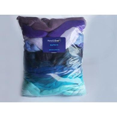 12 oz Blue Tones Merino Top-Pre-Packaged Wool Sets-Acorns &amp; Twigs-Acorns &amp; Twigs