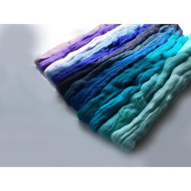 12 oz Blue Tones Merino Top-Pre-Packaged Wool Sets-Acorns &amp; Twigs-Acorns &amp; Twigs