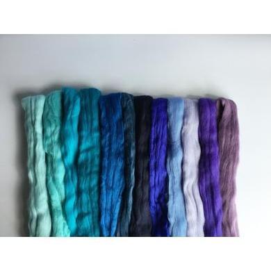12 oz Blue Tones Merino Top-Pre-Packaged Wool Sets-Acorns &amp; Twigs-Acorns &amp; Twigs