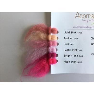 12 oz Pink &amp; Purple Tones Merino Top-Pre-Packaged Wool Sets-Acorns &amp; Twigs-Acorns &amp; Twigs