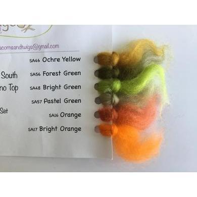 12 oz Yellow Tones Merino Top-Pre-Packaged Wool Sets-Acorns &amp; Twigs-Acorns &amp; Twigs